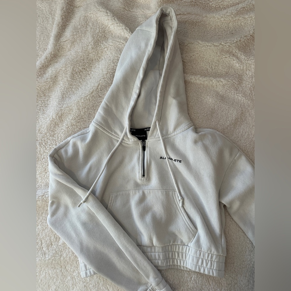 Alphalete Cropped Half Zip Hoodie Sweatshirt Women’s Size Small Free Shipping